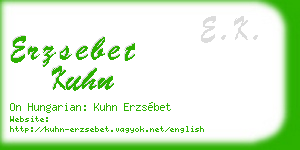 erzsebet kuhn business card